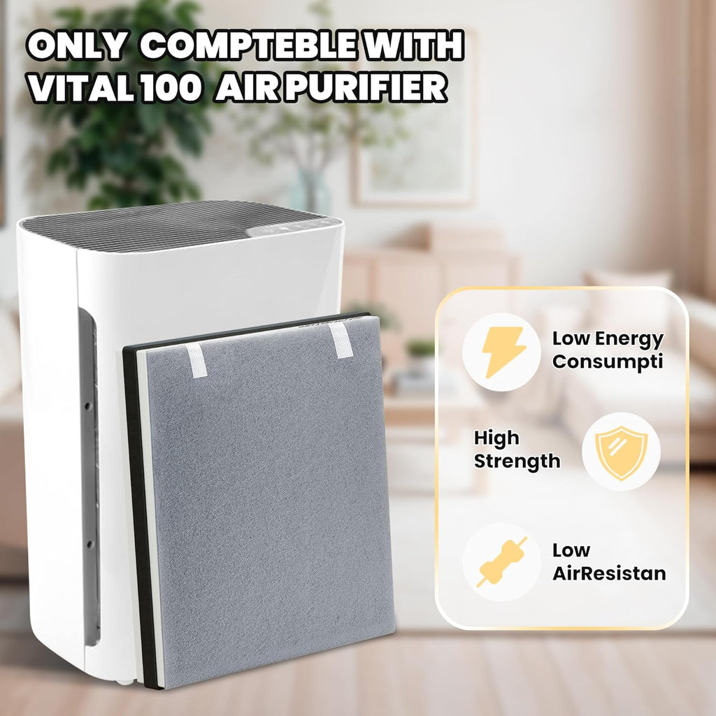 Vital 100 Replacement Filter for LEVOIT Air Purifier, 3-in-1 Pre, H13 High-Efficiency Activated