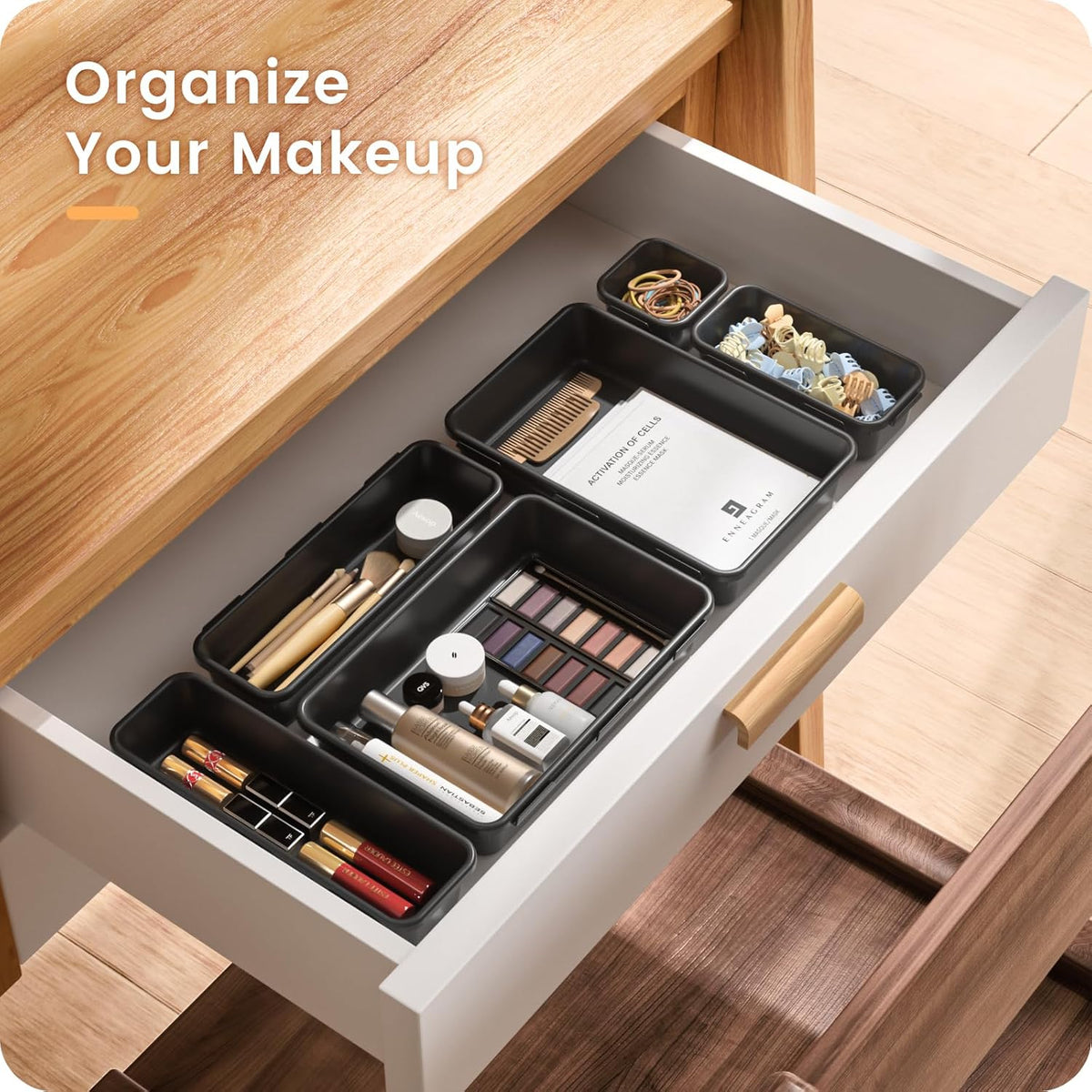 A-LuGei 【28PCS】 Drawer Organizer, Bathroom Organizers and Storage, Makeup organizer, Desk drawer