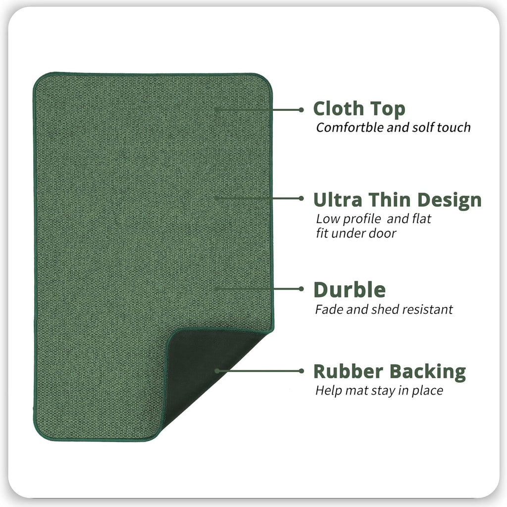 Bathroom Rugs Set 2 Pieces,Thin Bathroom Mats,Toilet Rugs,Quick Dry,Non-Slip,Machine Washable,Low