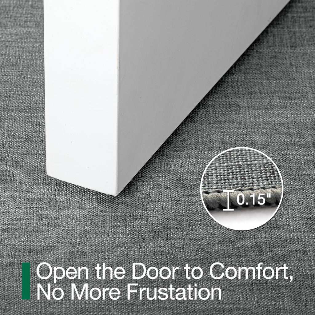 LUMI Ultra Thin Door Mat for Entryway,36"x59" Low Profile Non Slip Rubber Backing Indoor Doormat
