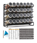 SpaceAid Spice Rack Organizer with 28 Spice Jars, 386 Spice Labels, Chalk Marker and Funnel Set for