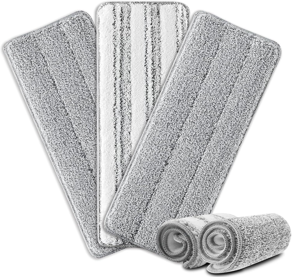 Flat Mop Pads, 3 Pack 13" X 4.9" Microfiber Mop Pad/Refill/Head, Mop Pads Washable Microfiber