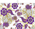 Purple Flower Kitchen Drying Mat Boho Floral Microfiber Dish Drainer Mat for Kitchen Counter