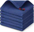 Homaxy 100% Cotton Waffle Weave Dish Cloths - 6 Pack Soft and Absorbent Dish Towels - 12 x 12