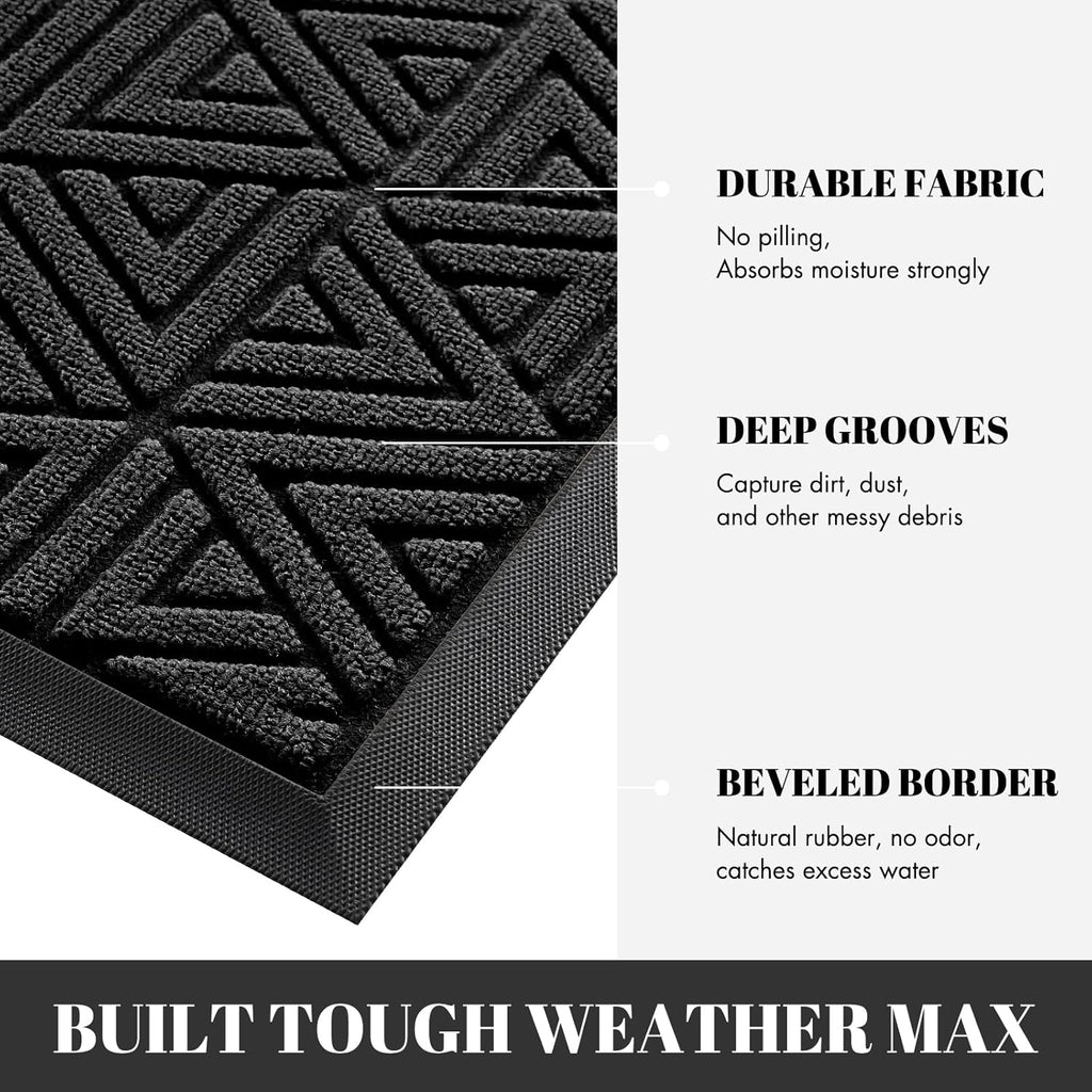 Yimobra Large Door Mat 36x24, All-Weather Waterproof Non-Slip Welcome Matt Outdoor, Heavy Duty Non