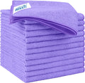 HOMEXCEL Microfiber Cleaning Cloth 12 Pack 12.5 x 12.5 Inch Microfiber Towels for Cars Ultra