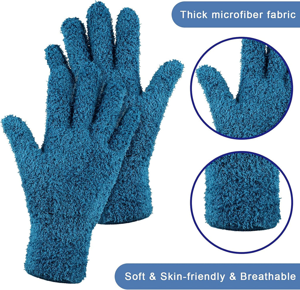 Patelai 3 Pairs Microfiber Plant Dusting Gloves Leaf Cleaning Gloves for Indoor Plants, Blinds