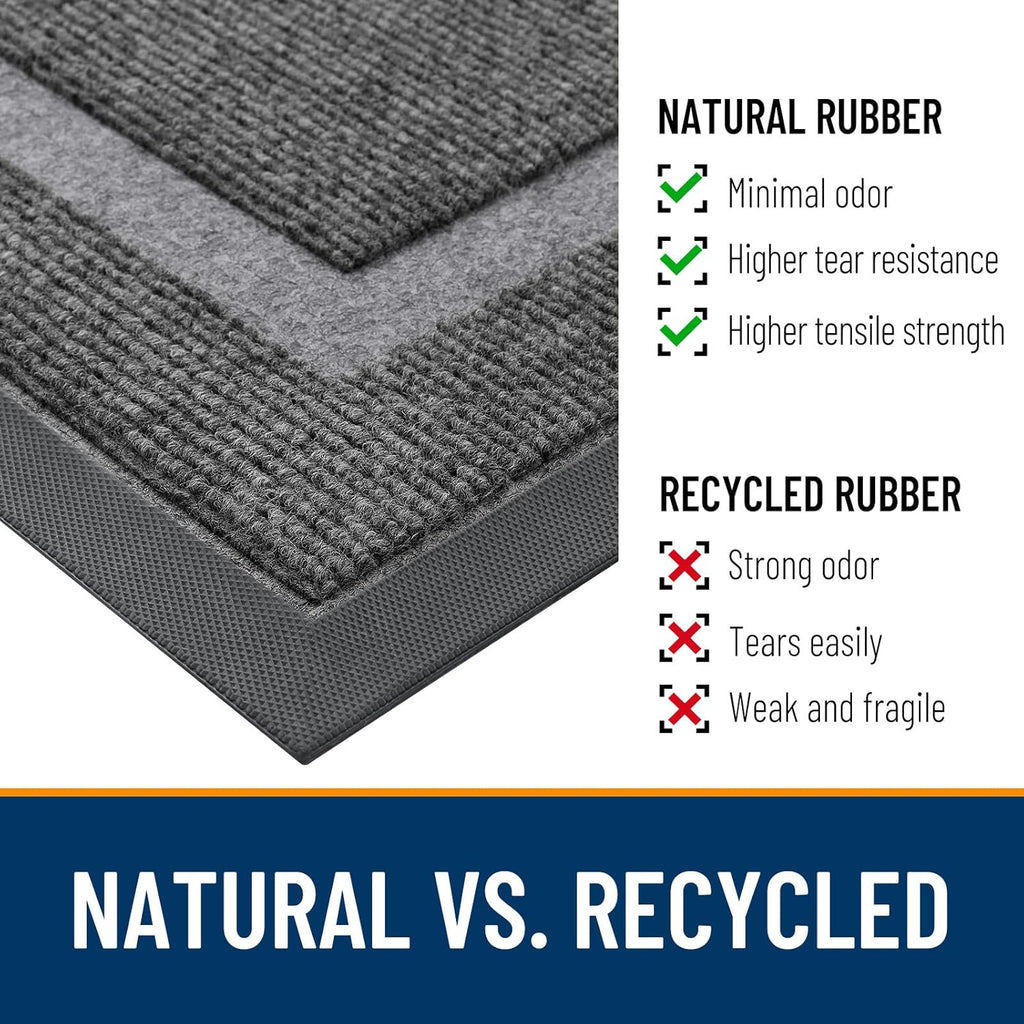 OLANLY Front Door Mat Indoor Outdoor Entrance, Waterproof All-Season, All-Weather Doormat, Sturdy