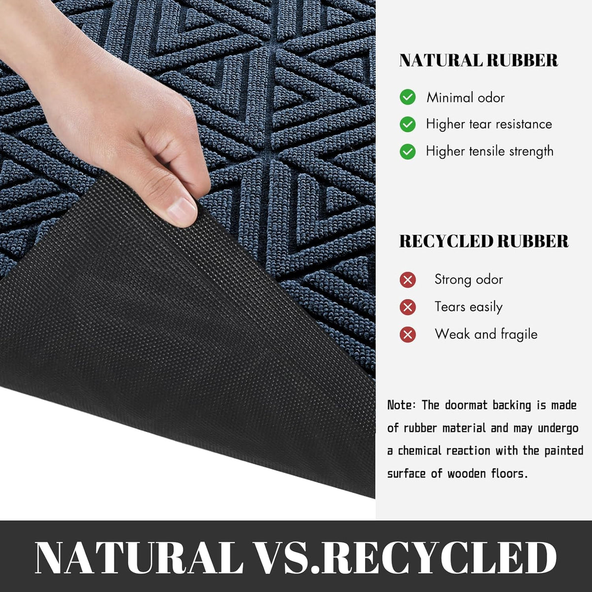 Yimobra Large Door Mat 47x32, All-Weather Waterproof Non-Slip Welcome Matt Outdoor, Heavy Duty Non