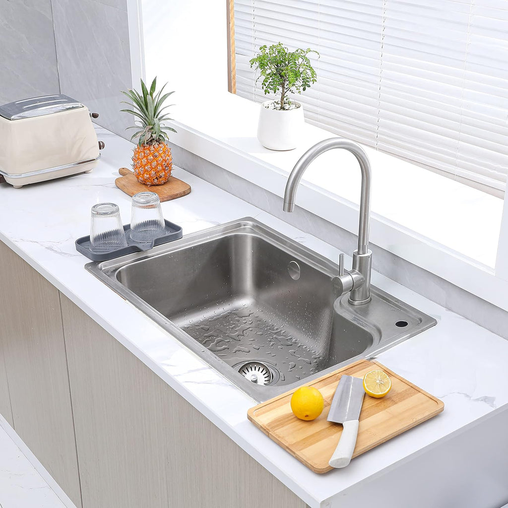 Silicone Bathroom Soap Dishes with Drain Spout-Bathroom and Kitchen Sink Organizer,Sponge