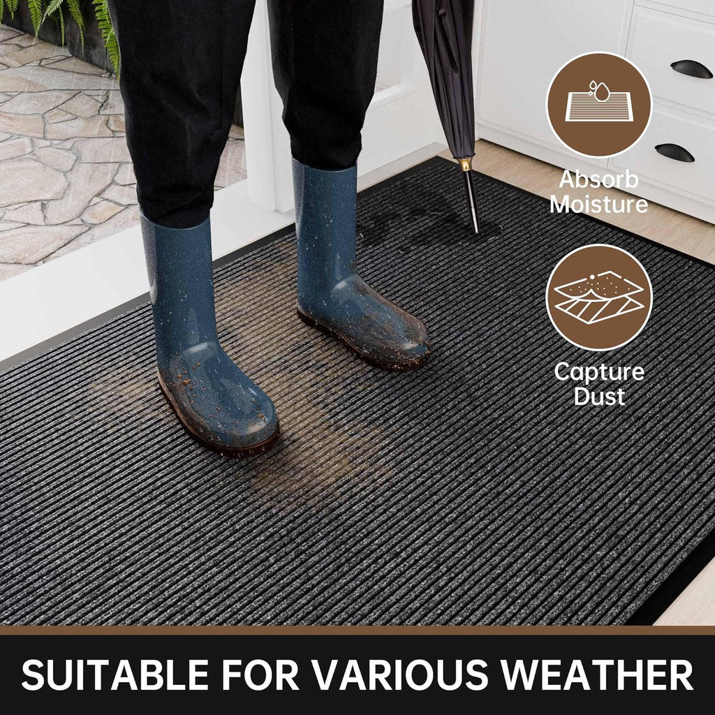 Front Door Mat, 72" x 24" Heavy Duty Indoor Outdoor Doormat, Non-Slip Welcome Mats for Entryway