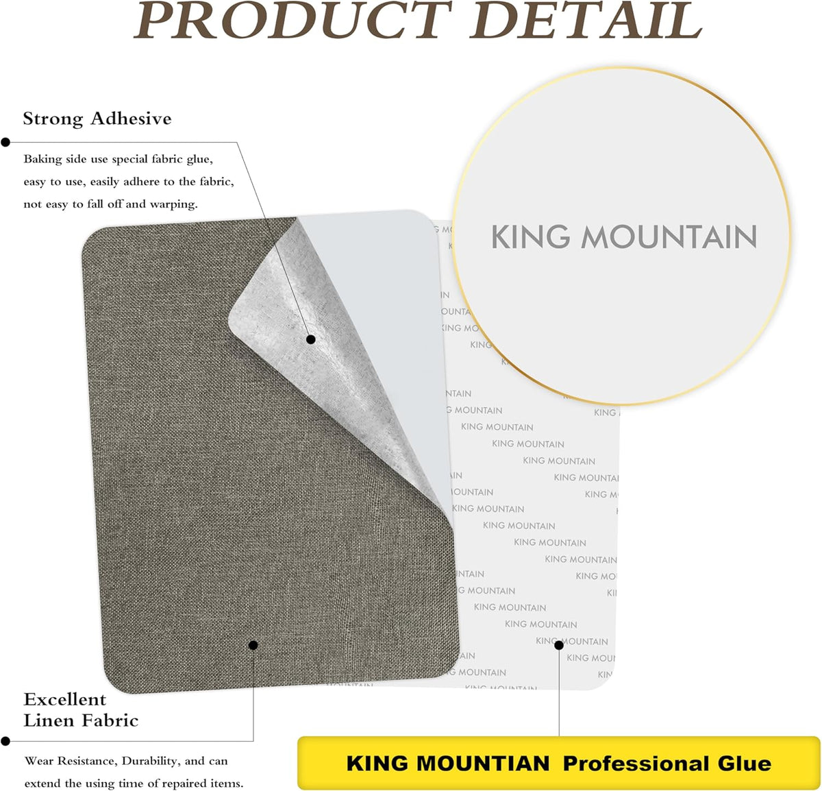 Fine Linen Repair Patches, Self-Adhesive Linen Fabric Patches, 8X11 inch Extra Size, Multi Color