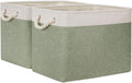 Temary Storage Baskets Fabric Storage Bins for Shelves, 2 Pack Decorative Storage Boxes Canvas