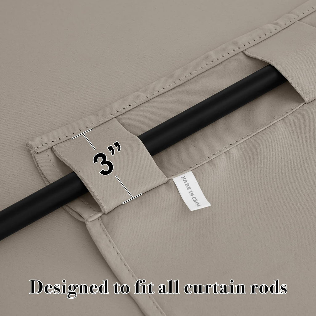 RYB HOME Small Window Curtains - Blackout Insualting Privacy Curtains for Kids Bedroom Kitchen