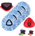 4 Pack Spin Mop Replacements Heads Compatible for Oceda RinseClean 2-Tank System,Microfiber Spin