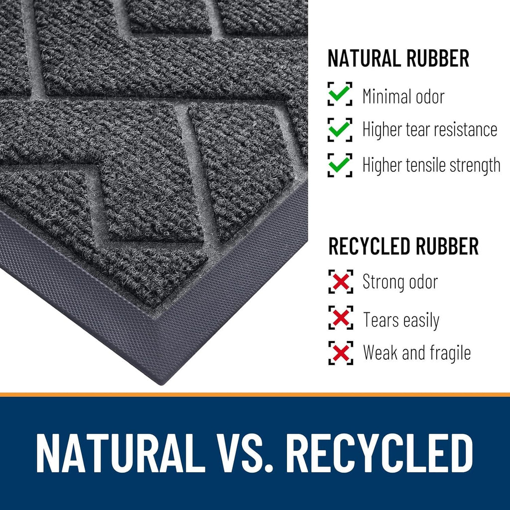 OLANLY Front Door Mat Indoor Outdoor Entrance, Waterproof All-Season, All-Weather Doormat, Sturdy