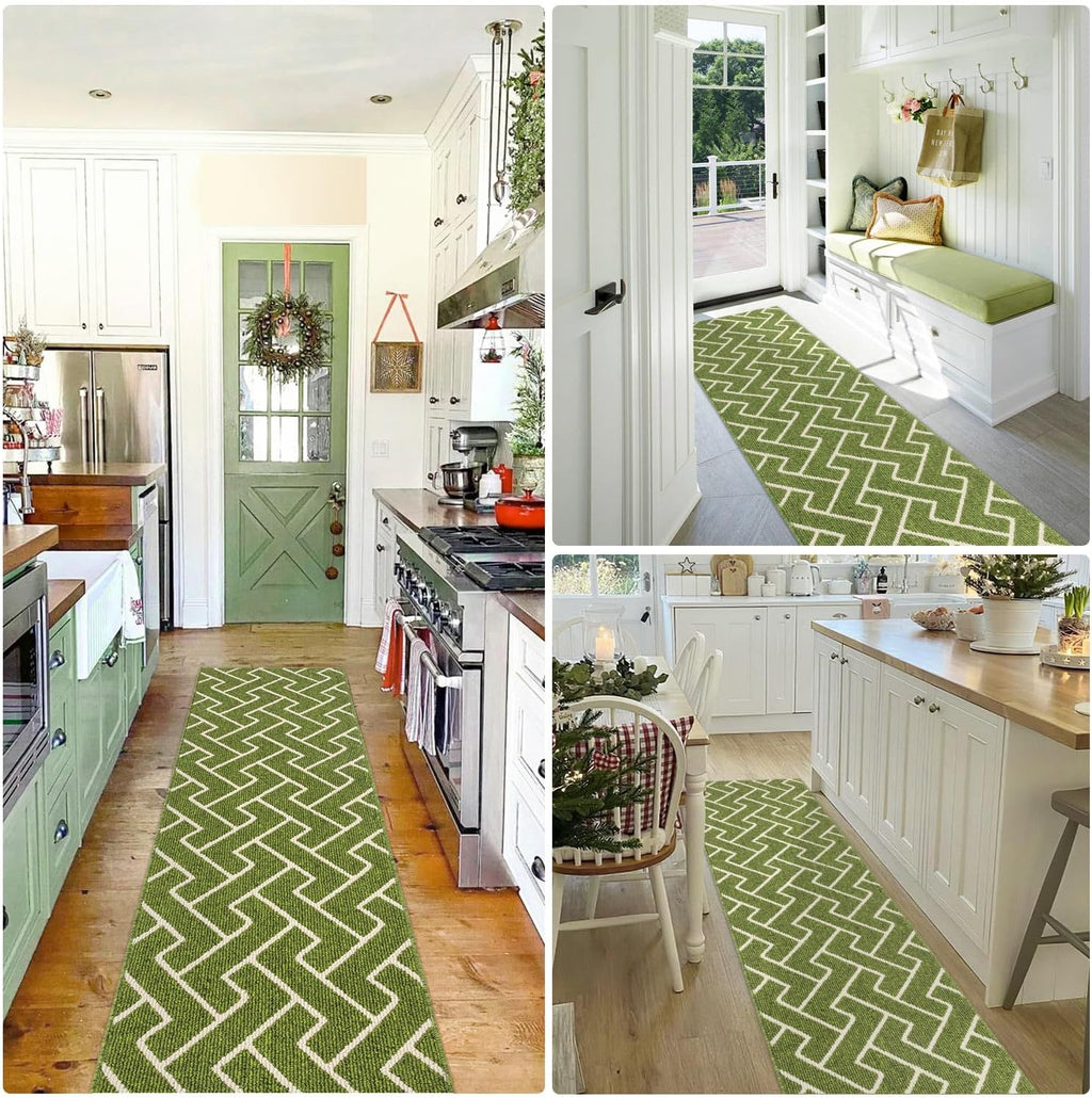 hicorfe Indoor Doormat,Front Back Door Mat Rubber Backing Non Slip Door Mats 20"x48" Absorbent