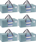 VENO 6 Pack Moving Bags for College, Heavy-Duty Storage Totes, Moving Boxes and Wardrobe Packing