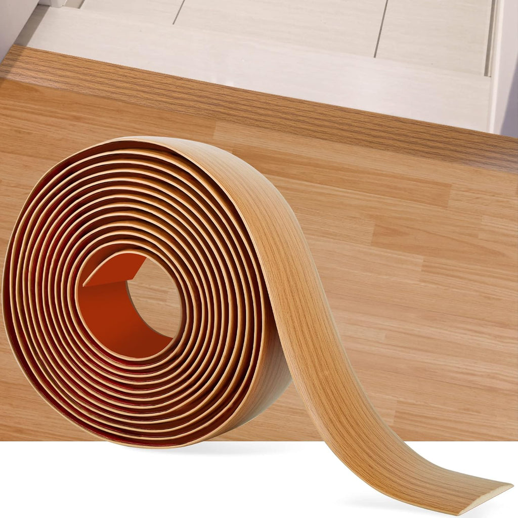 16.4Ft Floor Transition Strip Self Adhesive Vinyl Cover Floor Strip Flat Divider Transition Strip