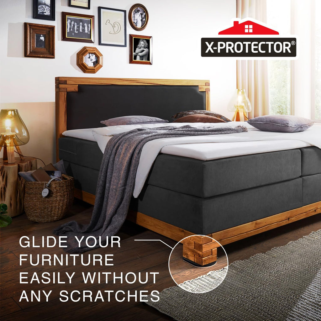 X-Protector Felt Furniture Sliders Hardwood Floors - 4 PCS 6" x 3 1/2" Furniture Sliders - Heavy