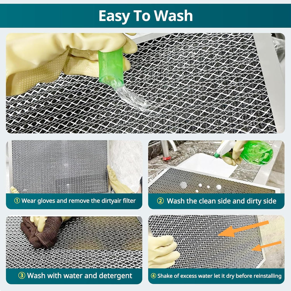 Torjim 20x25x1 MERV8 Washable & Reusable Electrostatic Air Filter - AC/HVAC Furnace Filter