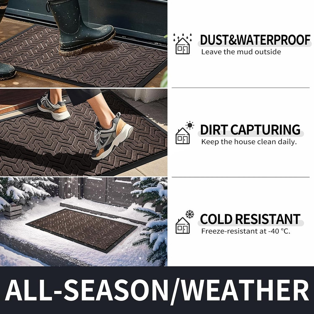 Yimobra Large Door Mat Outside Entrance 36x24, Waterproof Heavy Duty Outdoor Mats for Front Door