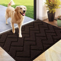 hicorfe Front Door Mat Outside Entrance,24"x35" Absorbent Muddy Dirt Resist Welcome Door Mats