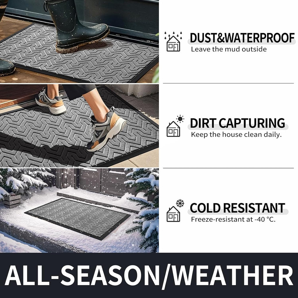 Yimobra Front Door Mat Outside Entrance 29.5x17, Waterproof Heavy Duty Outdoor Mats for Front Door