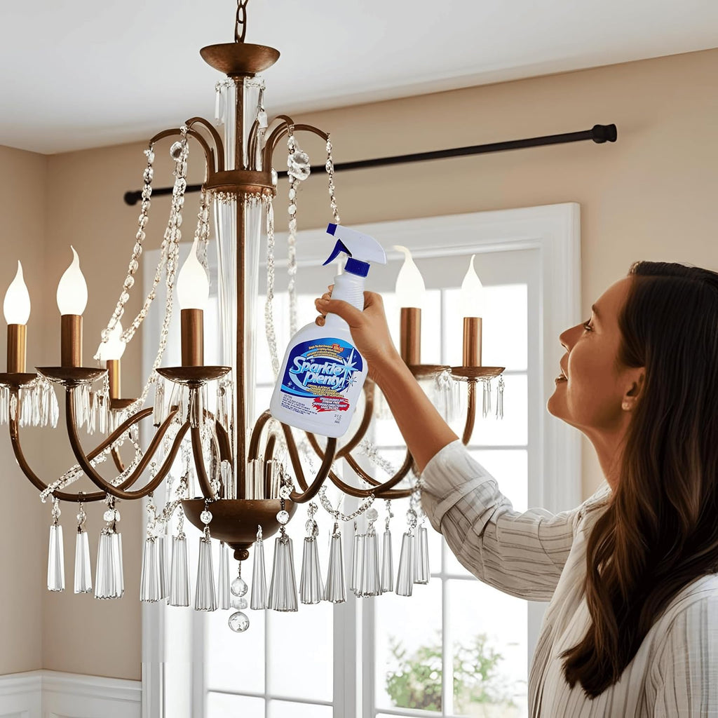Sparkle Plenty Chandelier Cleaner Drip Dry Spray No Wipe - Dust Remover & Streak Free Glass Cleaner