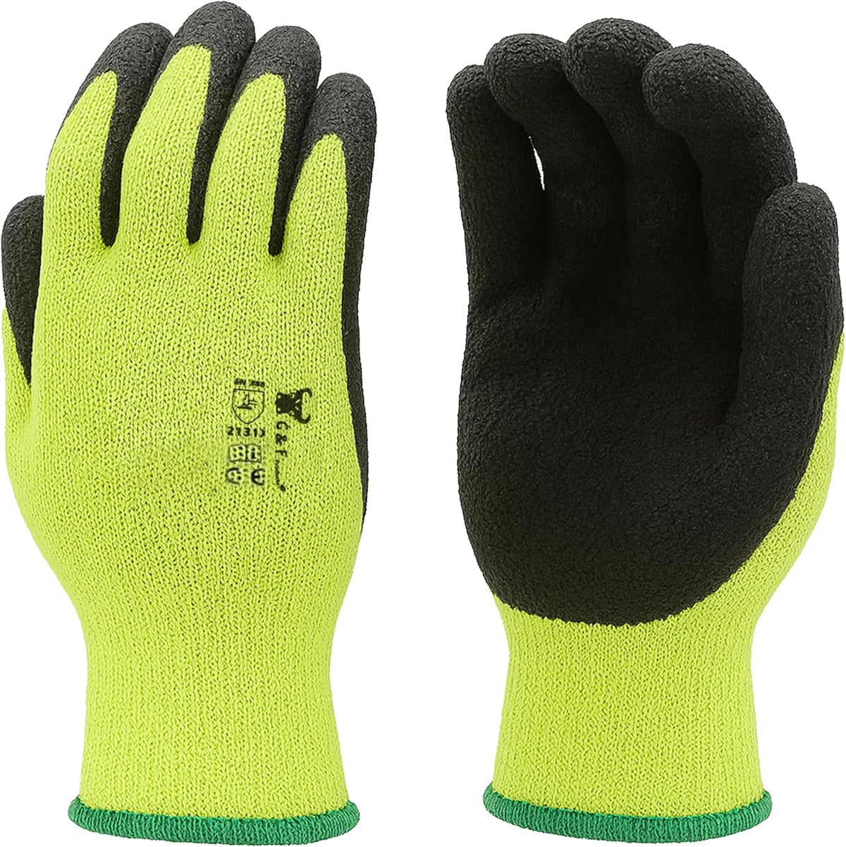 G & F Products G & F 1516 12 Pairs Pack Premium High Visibility Work and gardening Gloves for Men