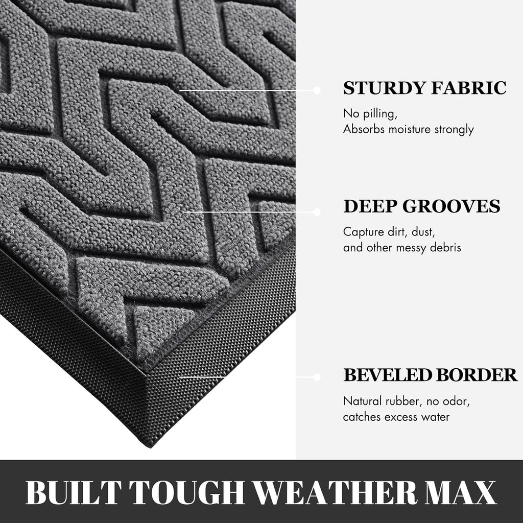 Yimobra Extra Large Door Mat Outside Entrance 60x32, Waterproof Heavy Duty Outdoor Mats for Front