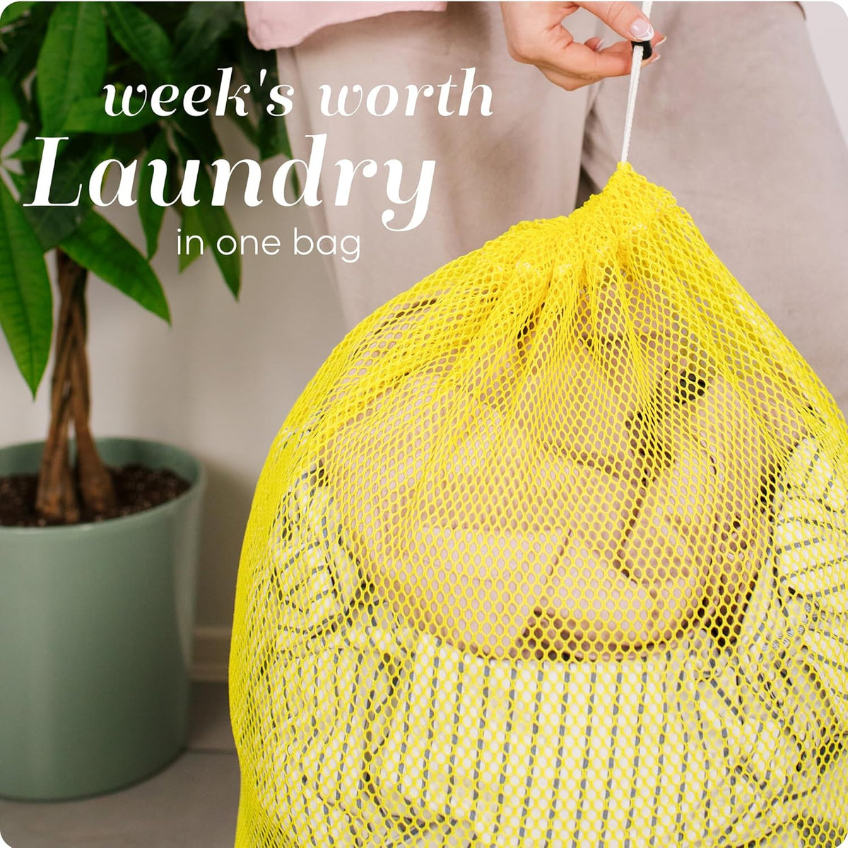 Handy Laundry Mesh XL Laundry Bag - Durable, Machine Washable with Secure Drawstring Closure