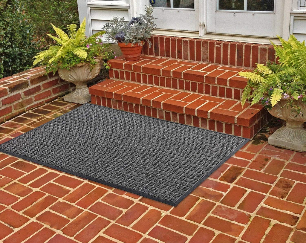 Kempf Water Retainer Entrance Mat, Indoor Outdoor Rubber Rug, Moisture Trapping, Absorbent Mat, 18