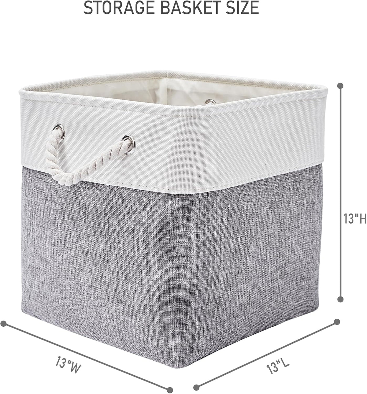 13 x 13 Inch Storage Cubes,6 Pack Cube Storage Bins for Shelves，Fabric Collapsible Storage Bins