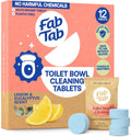 Fab Tab Toilet Bowl Cleaner Tablets, Powerful Stain Removal, No Harsh Chemicals, Plastic-Free