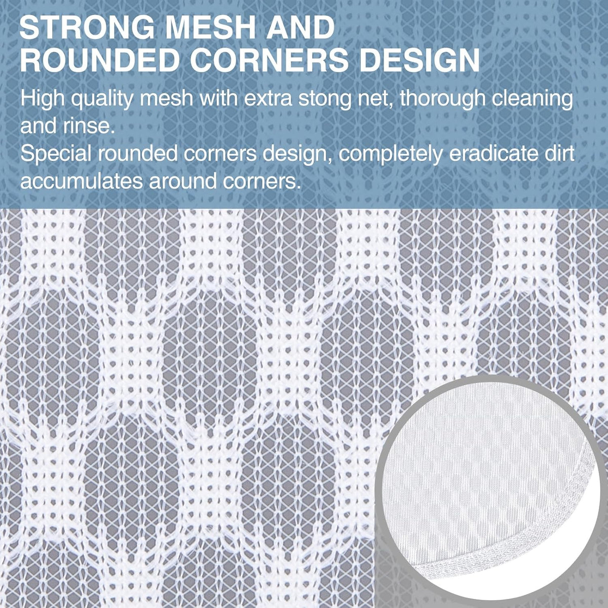 4 pcs Durable Honeycomb Mesh Laundry Bags for Delicates 2 Large (16" x 19") 2 Medium (12" x 15")