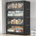 220Gal Plastic Stackable Storage Bins with Lid, 880QT Extra Large Closet Organizers Collapsible