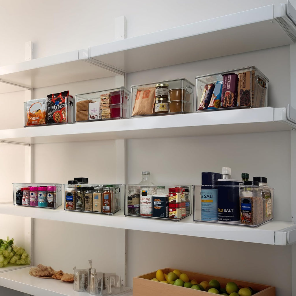 CLEARSPACE Plastic Pantry Organization and Storage Bins with Lids - Perfect Kitchen Organization or
