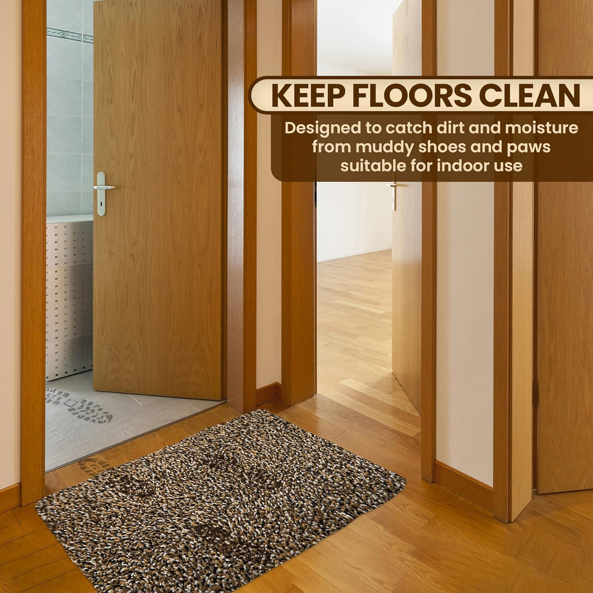 Premium Microfiber Indoor Door Mat – 24"x36" Washable Entry Mat, Non-Slip, Waterproof Backing