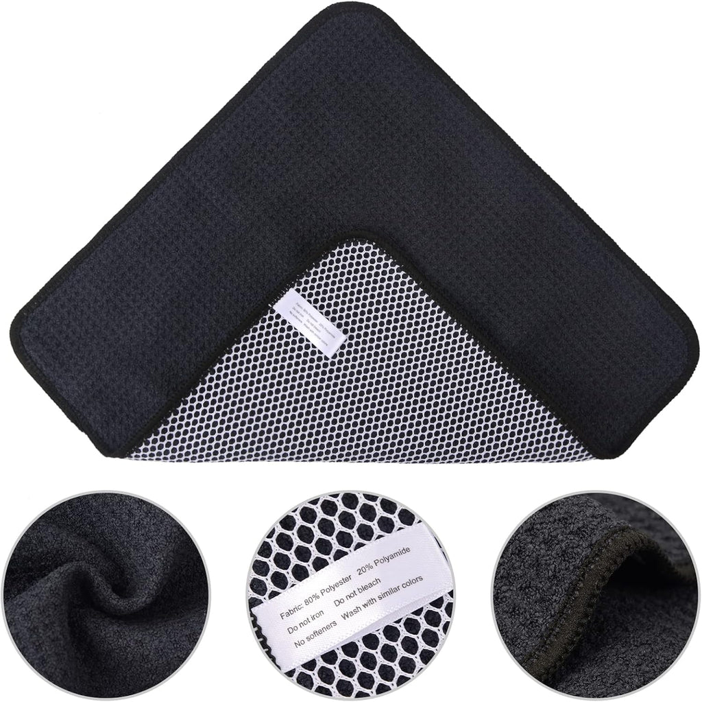 KinHwa Kitchen Washcloths for Dishes Absorbent Microfiber Dish Cloths Quick Dry Dish Rags with Poly