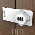 Keyless Combination Lock - 3-Digit Combination Lock for Doors - Twist Knob Hasp Latch Lock with