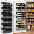Over The Door Organizer 6 Tiers, Extra Large Behind Door Storage of 12 Compartments, 80 lbs Weight