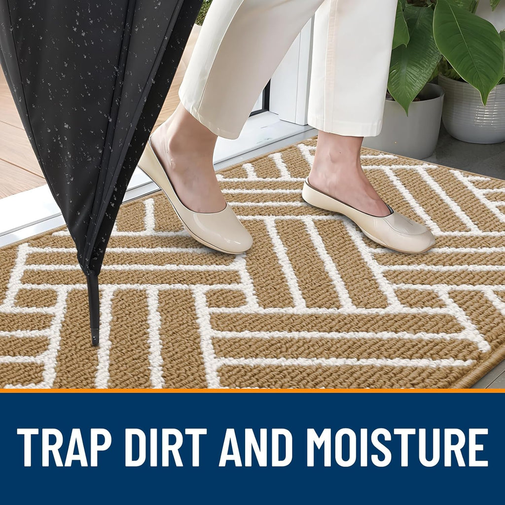 OLANLY Indoor Door Mat, 32x20 Inch, Dirt Resistant and Absorbent, Non-Slip Rubber Backing Floor