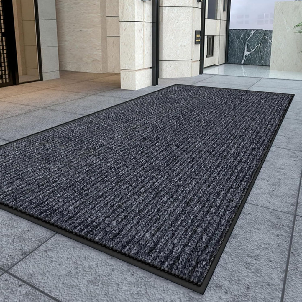 Kuyal Front Door Mat, 3'x10' Indoor Outdoor Entrance, Commercial Floor Inside Outside Entrance