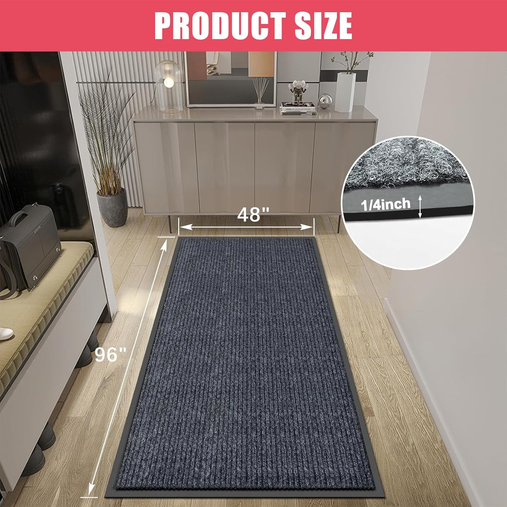 Kuyal Front Door Mat, 4'x8' Indoor Outdoor Entrance Mat, Commercial Floor Mats Inside Outside