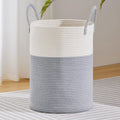 VIPOSCO Large Laundry Hamper, Tall Woven Rope Storage Basket for Blanket, Toys, Dirty Clothes in