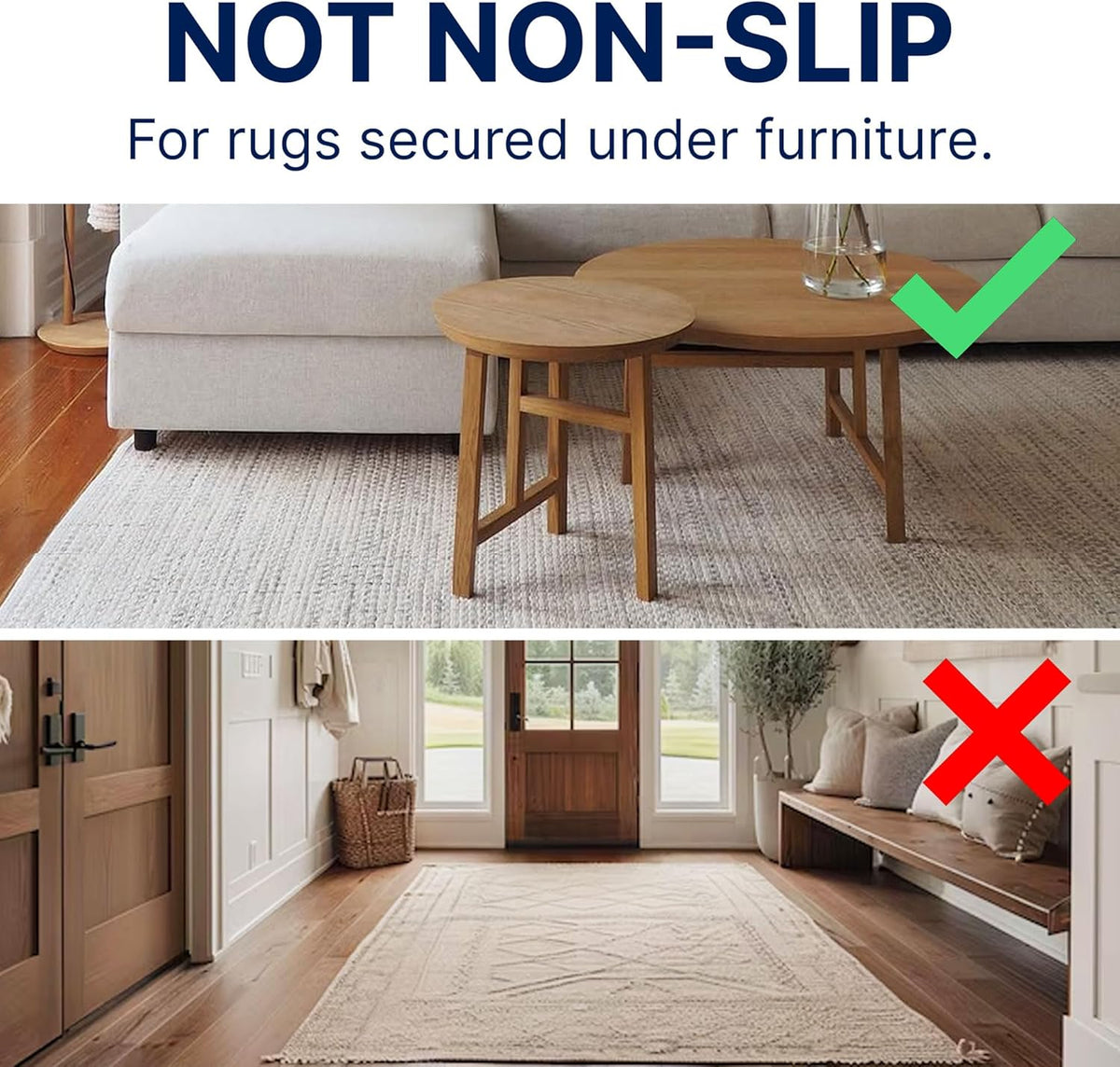 RUGPADUSA - Eco-Plush - 9'10" x 13'10" - 1/2" Thick - 100% Felt - Luxurious Cushioned Rug Pad