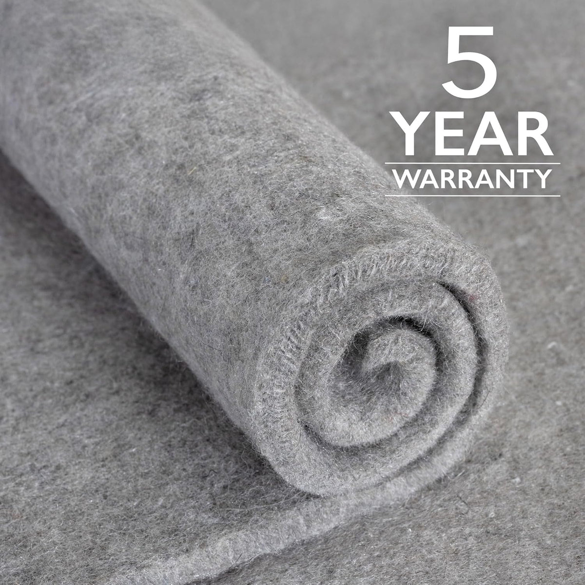 RUGPADUSA - Eco-Plush - 6'x8' - 1/2" Thick - 100% Felt - Luxurious Cushioned Rug Pad - Available in