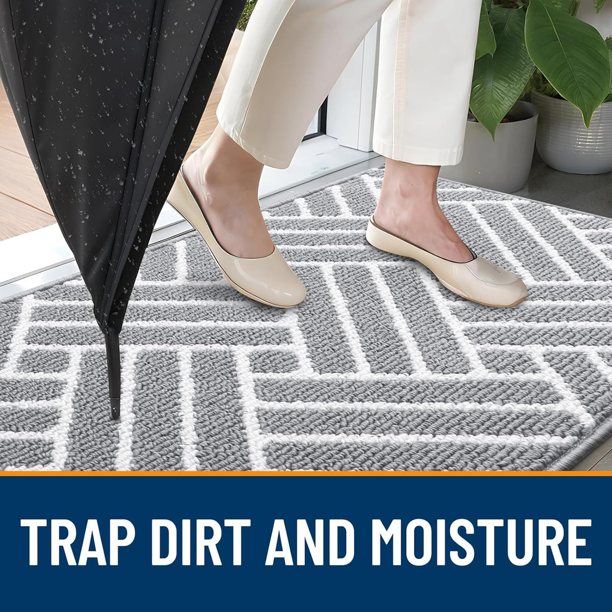 OLANLY Indoor Door Mat, 36x24 Inch, Dirt Resistant and Absorbent, Non-Slip Rubber Backing Floor