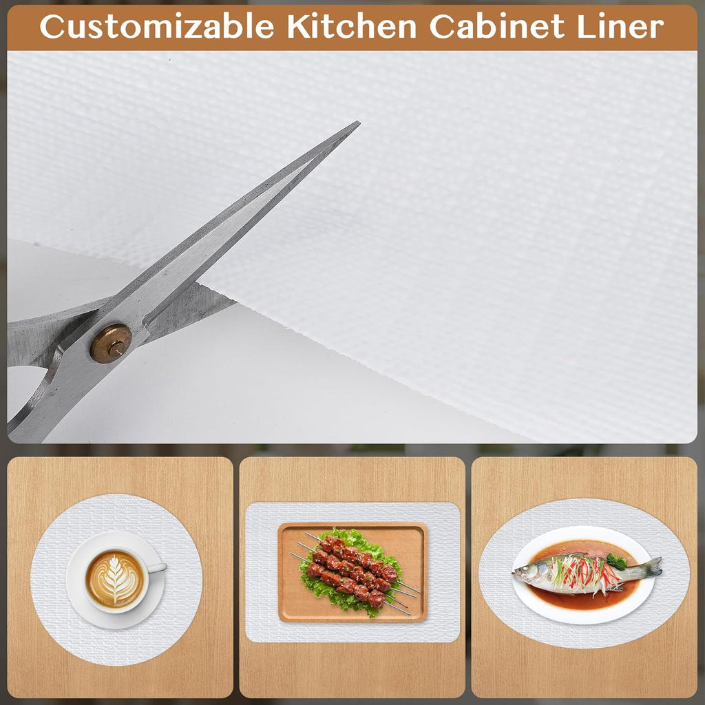 Non-Adhesive Shelf and Drawer Liner for Kitchen Cabinets, 12 in x 20FT Strong Non-Slip Cabinet